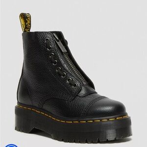SINCLAIR MILLED NAPPA LEATHER PLATFORM BOOTS